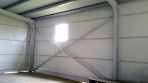 controventature realizzate con tubi quadri 70 x 70 x 4 mm