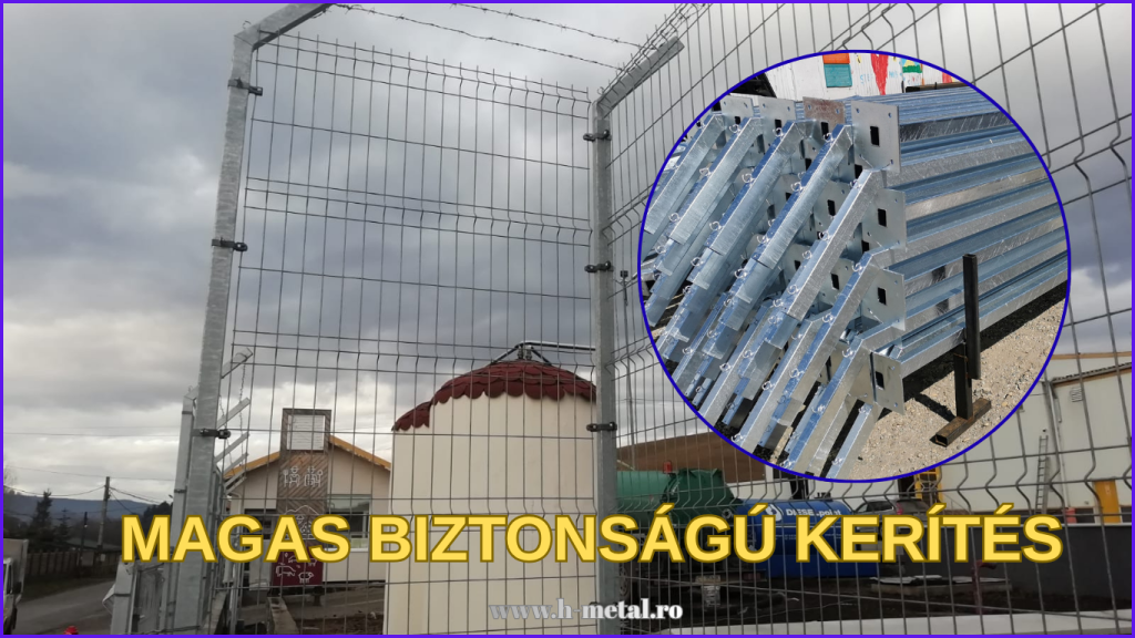 Magas biztonságú kerítés egy tejfeldolgozó üzem számára